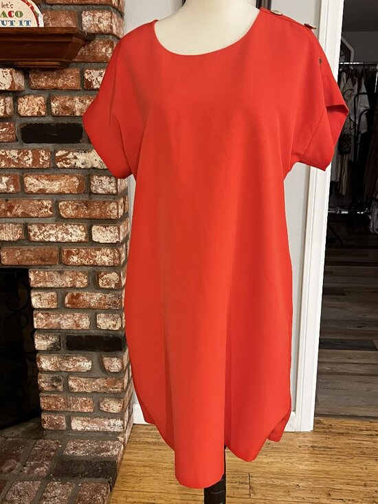 Tahari Dresses & Skirts - ✨ Tahari Red Shift Dress Size L | Chic & Polished ✨
